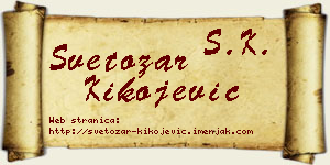 Svetozar Kikojević vizit kartica